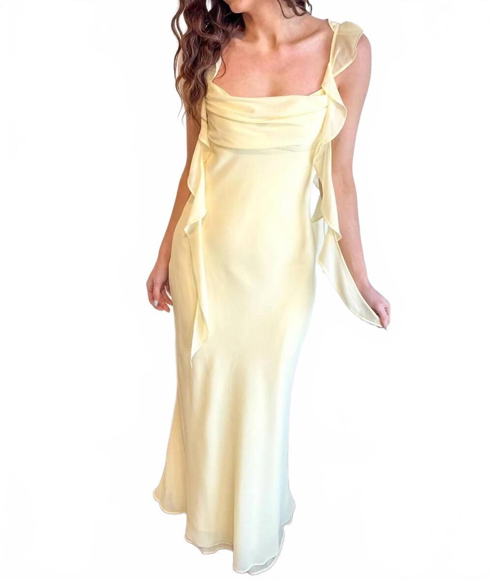 NEW COTTON CANDY LA the first bloom maxi dress in yellow